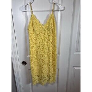 Lulus Dress Women’s Small S Yellow Floral Party Lace Lined Sweet Blossom